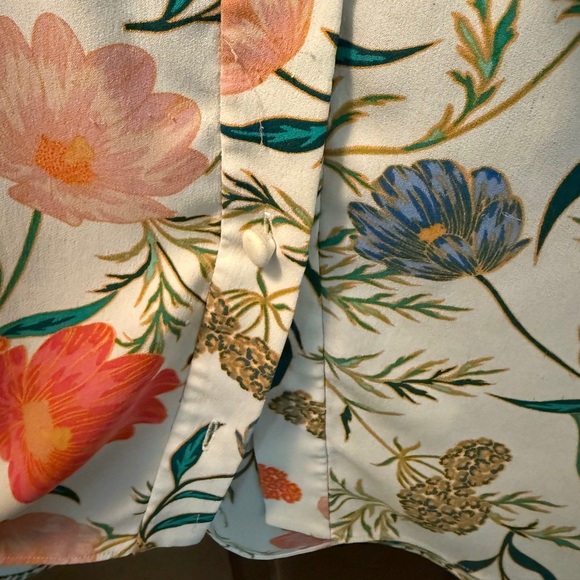 Kate Spade floral tie neck blouse - Picture 4 of 5